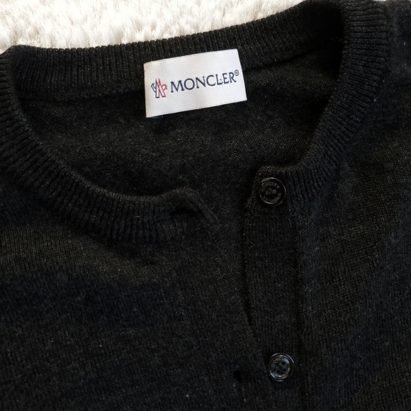 Moncler Minimilist Wool Button Cardigan Sweater Top - Picture 3 of 9
